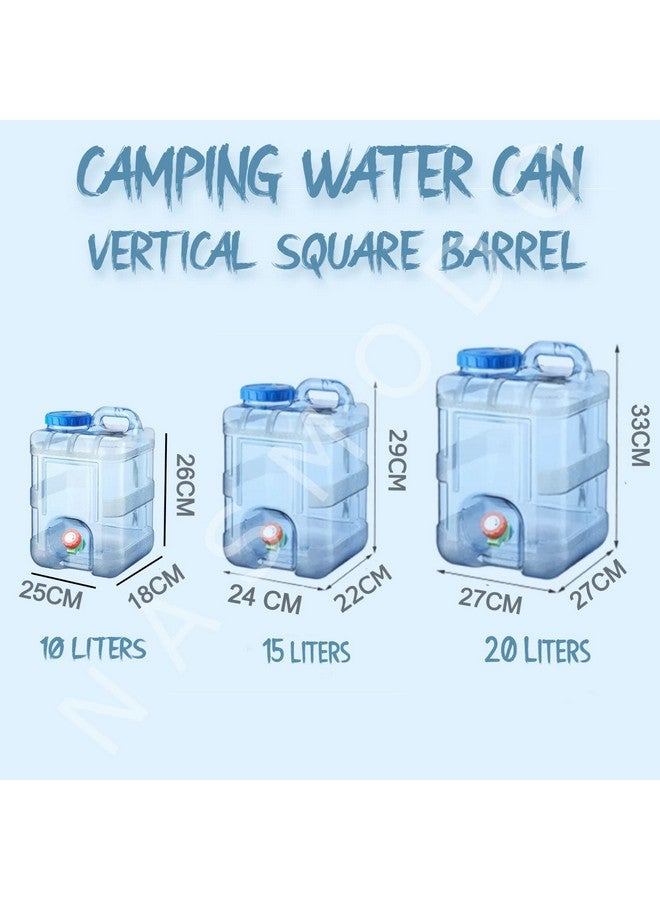 Nasmodo 20 Litre Camping Water Can with Tap Portable Camping Picnic Hiking Water Tank Storage Container for Travelling Water Camper Dispenser Barrel with Faucet(Blue) - Image 2