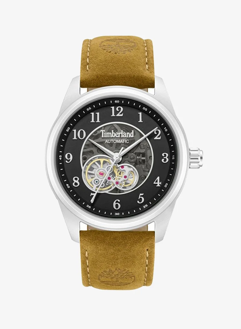 Timberland Northbridge Black Dial Leather Strap Automatic Watch for Men, 43mm