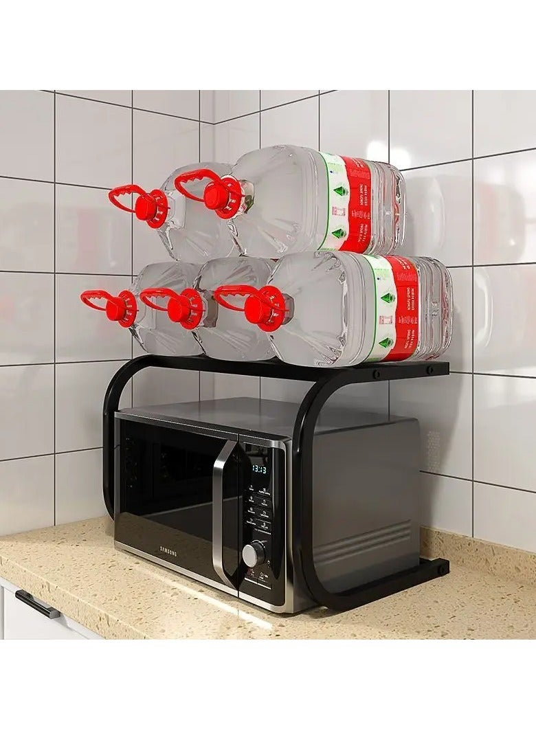 أتش دبليو رف فرن الميكروويف ، رف محمصة الخبز للمطبخ كونتر أعلى المنظم ، 2 طبقات توفير المساحة تخزين الفرن الوقوف - Image 4