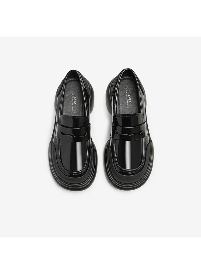 HESHE Tata Little Wave Casual Platform Loafers Women's Shoes Black Ca5 37 - Image 3
