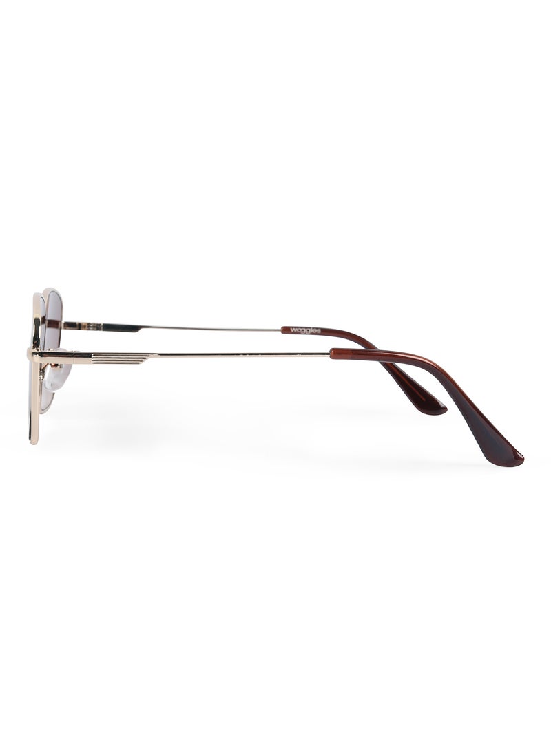 Woggles UV- Protected  Brown Rectangle Sunglasses  - Image 5