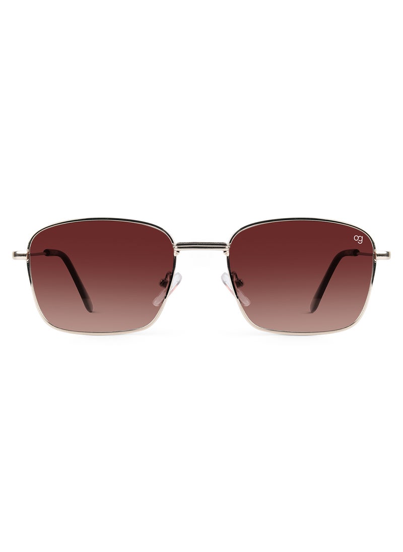 Woggles UV- Protected  Brown Rectangle Sunglasses  - Image 3