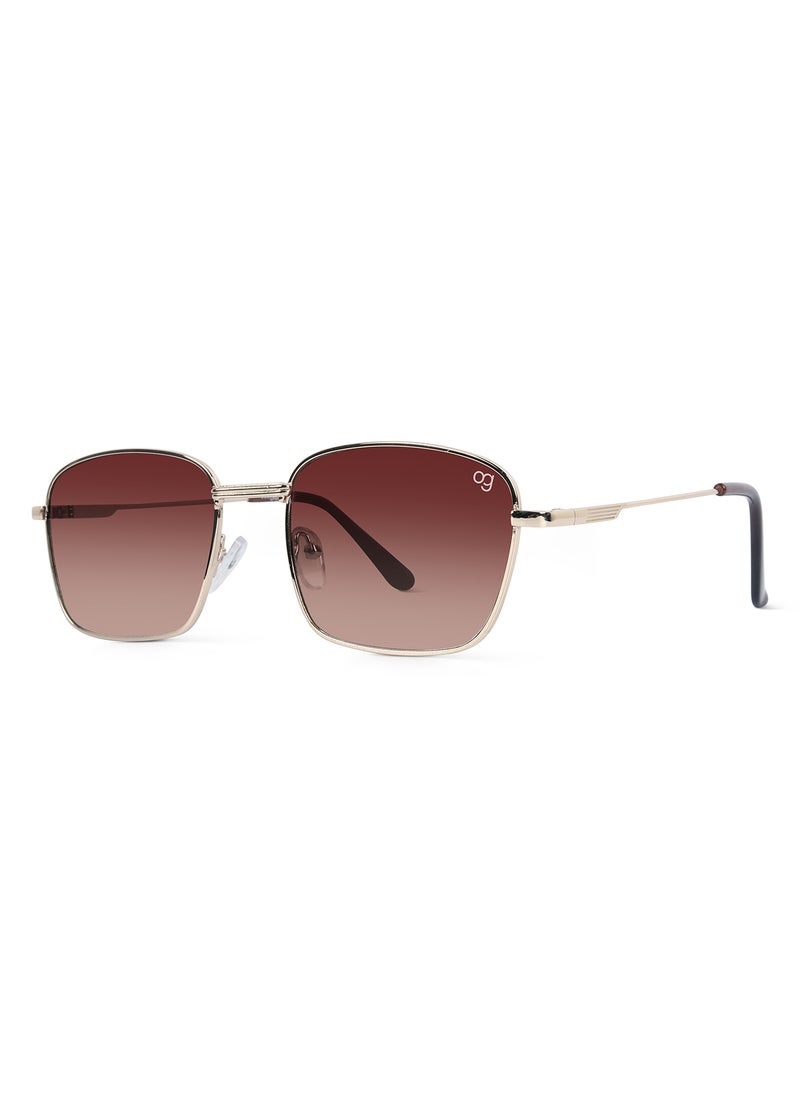 Woggles UV- Protected  Brown Rectangle Sunglasses  - Image 4