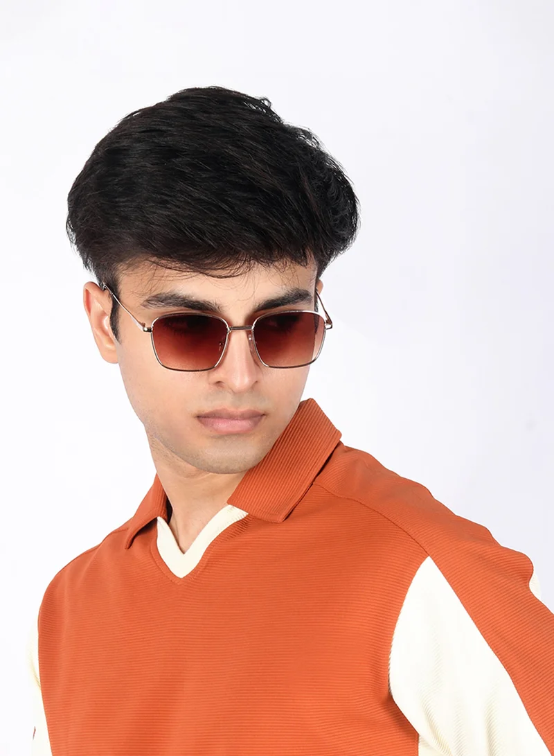 Woggles UV- Protected  Brown Rectangle Sunglasses