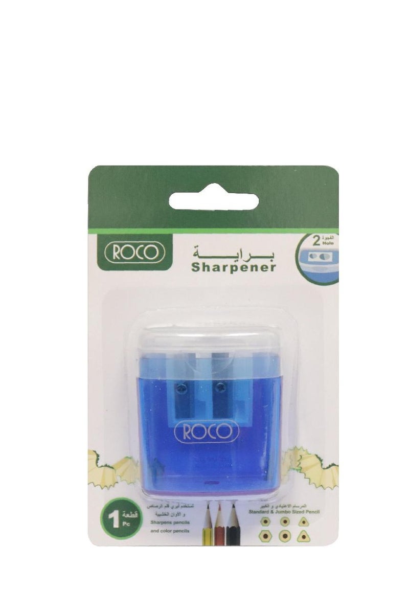 Pocket Sharpener 2 Holes Blue/Green