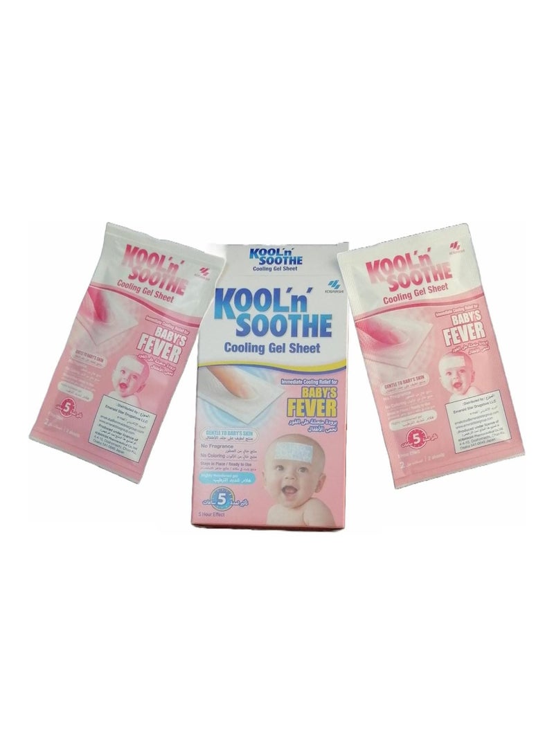 KOOL 'n' SOOTHE عبوة من 4 شرائح جل تبريد لحرارة الأطفال - Image 2