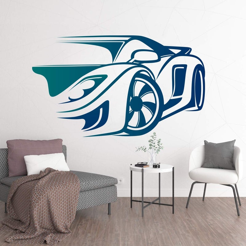 StickMe 'Sports Car Decorative - Creative - Colorful - Wall Sticker ' -SM173 (Multi Colour, Vinyl - 100cm X 60 cm) - Image 5