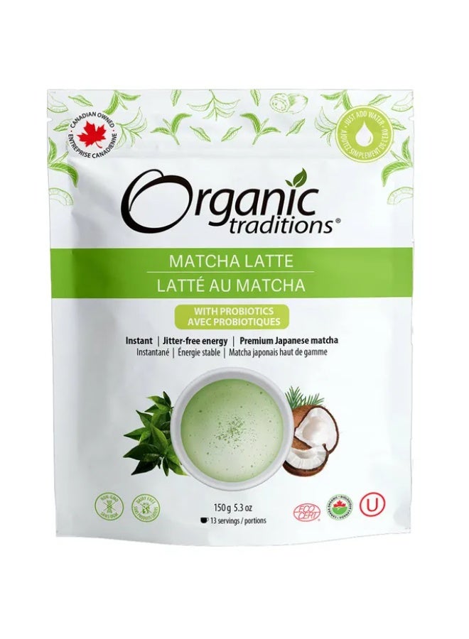 أورجانيك تراديشنز شراب ماتشا لاتيه مع البروبيوتيك، 150 جرام من أورجانيك تراديشنز - Image 1