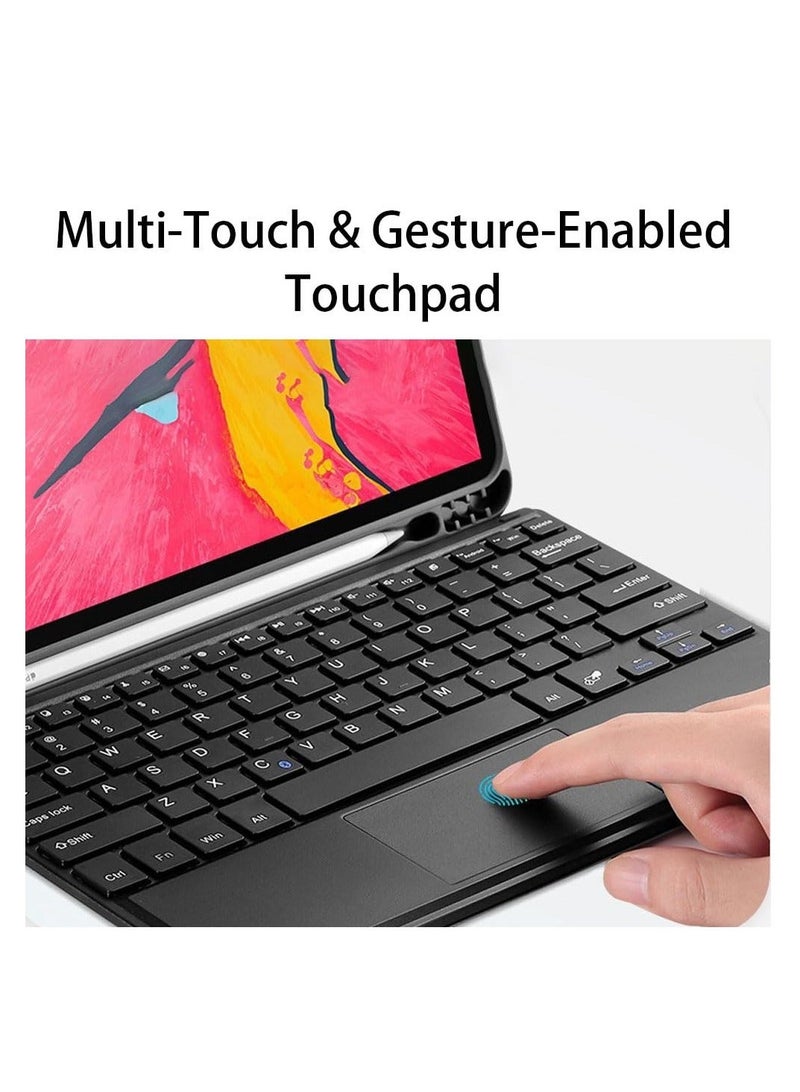 ELTRAZONE Arabic English Keyboard Case for iPad Pro 13 Inch 2024, Detachable Bluetooth Touch Keyboard with Wireless Mouse, Magnetic Stand Cover, Pen Holder, Lightweight Protective Case, Pen Not Included - Image 2
