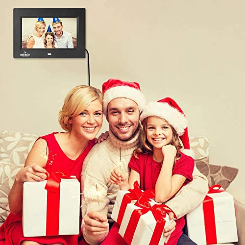 Miracle Digital 7 Inch IPS HD Digital Photo Frame, 1024×600 Display, 8GB Memory, 2GB RAM, 180° Wide Angle, Photo Video Music Playback, Slideshow, SD Card & USB Support with Remote - Image 3
