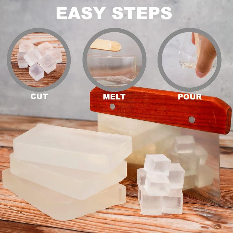 Primal Elements Aloe Soap Base - Moisturizing Melt and Pour Glycerin Soap Base for Crafting and Soap Making, Easy to Cut - 2 Pound - Image 4