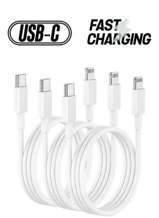 3ft USB C to Lightning Cable - 6ft, Pack of 3 - pzsku/Z7E6B5B41A0ED470D0D11Z/45/_/1738266915/620e6e7d-d19d-463e-a911-d86f9bd7c2c6
