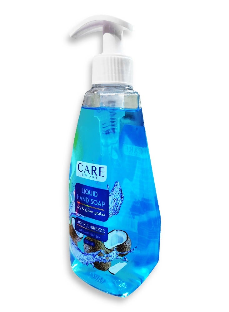 Care & More Liquid hand soap For Hand Wash For Senseitive Skin - Very Good Smell Coconut Breeze - Size 350 Ml - Image 3