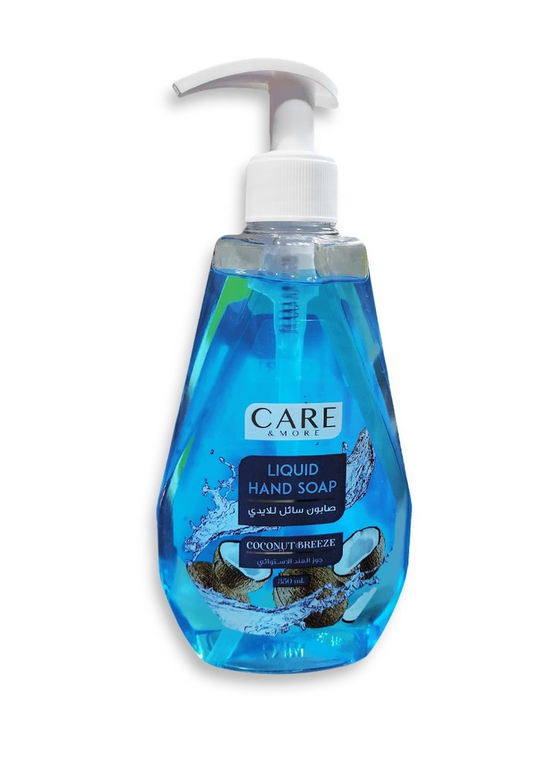 Care & More Liquid hand soap For Hand Wash For Senseitive Skin - Very Good Smell Coconut Breeze - Size 350 Ml - Image 2