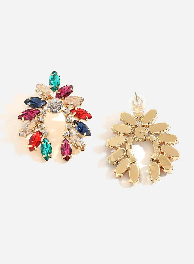 SOHI Stone Artificial Stud Earring Jewellery