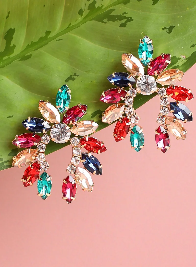 SOHI Stone Artificial Stud Earring Jewellery