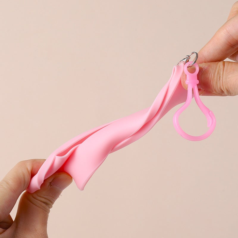 Transparent Portable Silicone Case with Hook for Card Spray Bottle - Small Empty Perfume Dispenser with Press  Pump - Image 4