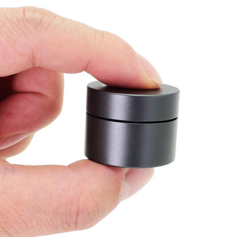 Portable Daily Pill Case Heavy Duty Aluminium Alloy Round Pill Box Waterproof Travel Pill Organizer Pocket Purse Medicine Vitamin Holder EDC Container for Outdoor Camping Working