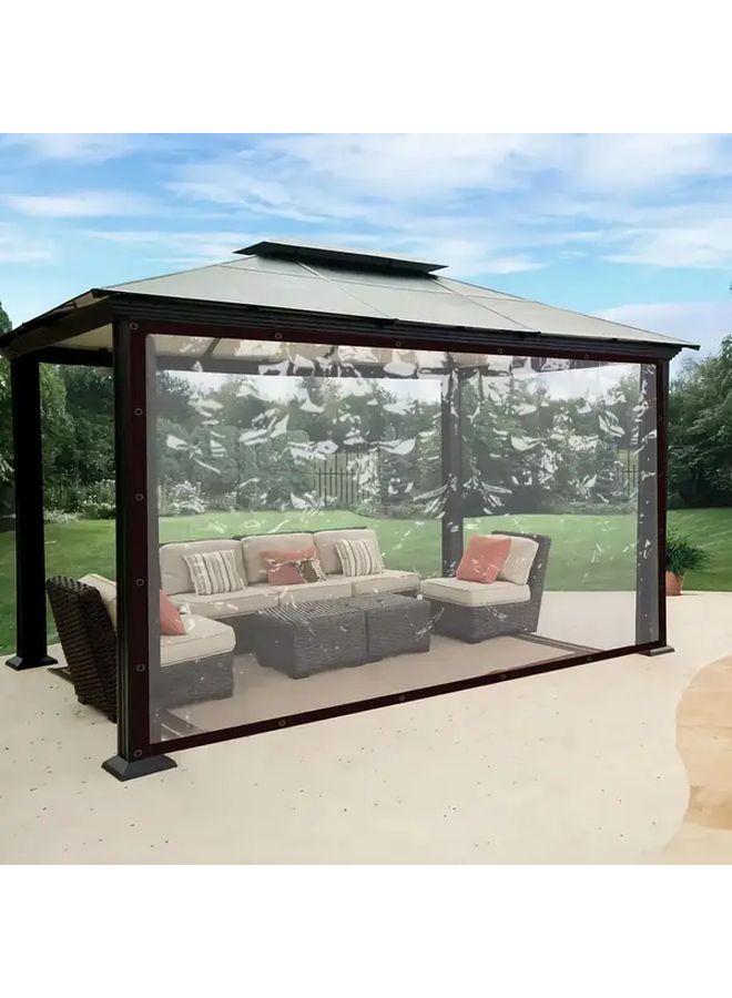 Heavy Duty Clear PVC Tarp Curtain 2m x 2 5m Transparent Commercial Grade Tarpaulin - Image 5