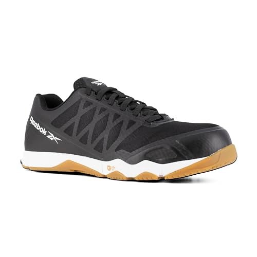 Reebok Work Men's Speed TR Work Composite Toe Boots Black and Gum, 4 - Image 1