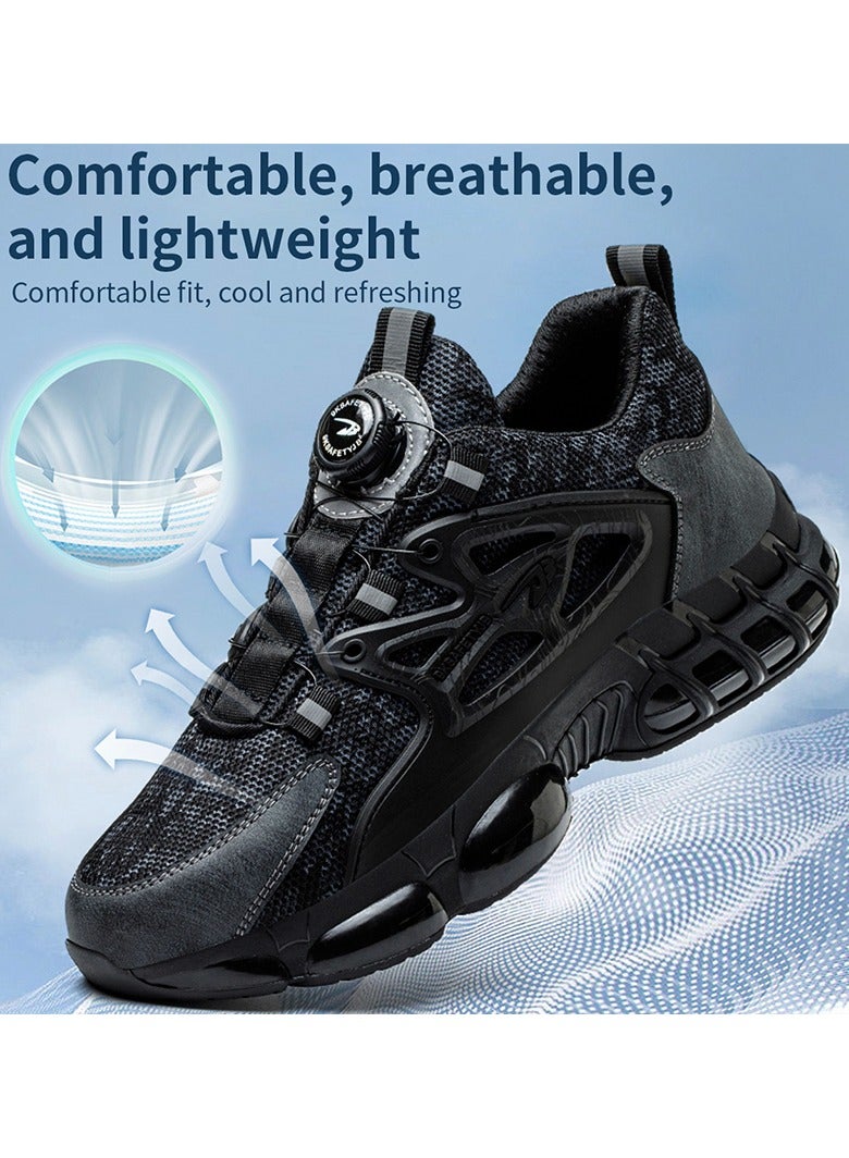 Steel Toe Shoes for Men Lightweight Safety Shoes Comfortable Puncture Proof Slip On Indestructible Work Shoes and Fashion Sneakers. - Image 4