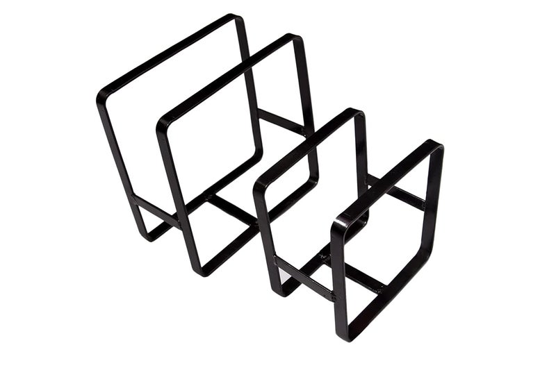PLATIPUS Black Metal Drying Rack Set of 2 Plates Bowls Lids - Image 1