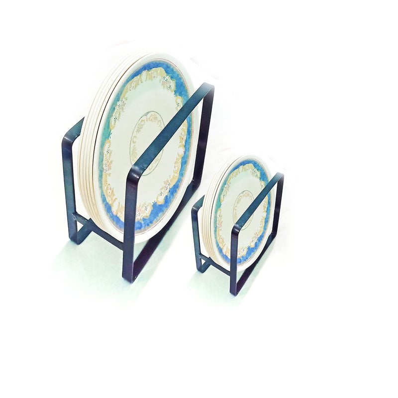 PLATIPUS Black Metal Drying Rack Set of 2 Plates Bowls Lids - Image 2