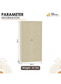 RIGID Steel OEM Full Height Tambour Door Cupboard Grey 183x90x40cm  - Image 2