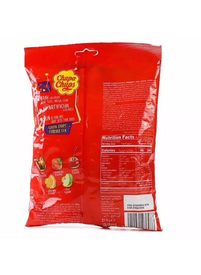 Chupa Chups Mini Lollipops Bag, Mini Version of Classic Chupa Chups Candy- 35pcs - Image 2