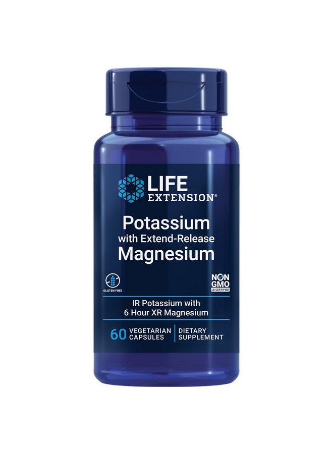 Life Extension البوتاسيوم مع المغنيسيوم الموسع لضغط الدم وصحة عظام الأوعية الدموية، ويعزز صحة القلب والأوعية الدموية، خالي من الغلوتين، Nongmo 60 كبسولة نباتية - Image 2