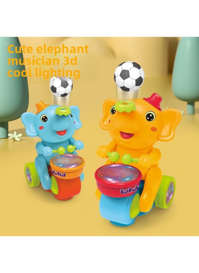 Suspension Blowing Ball Small Elephant Small Cute Elephant Musician Cool Sound And Light Children's Electric Stall Toys-Color:Small Cute Elephant Yellow-Proportion:Ordinary Configuration [3 No. 5 Batteries + Screwdriver]]  - Image 2