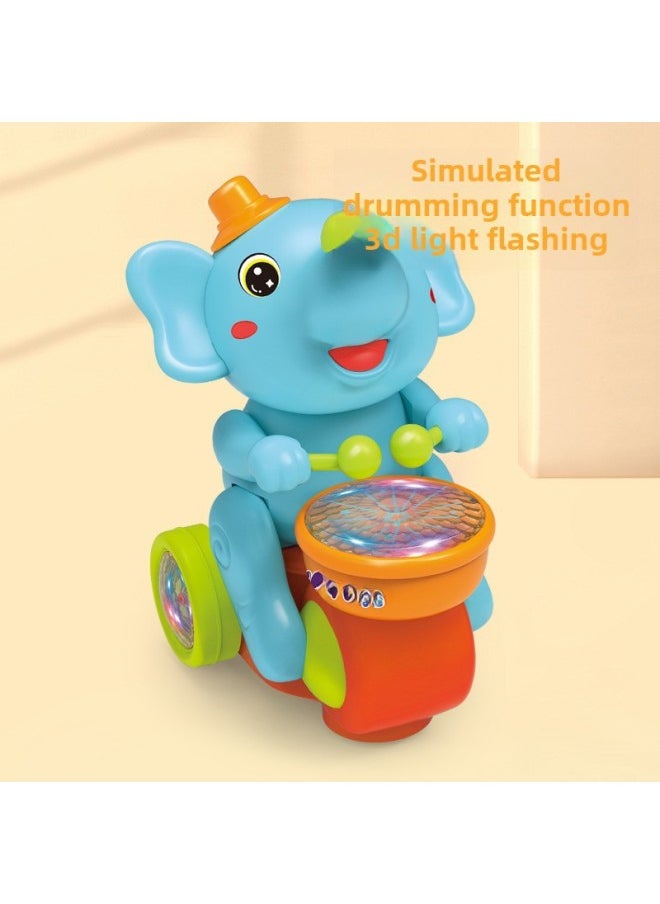 Suspension Blowing Ball Small Elephant Small Cute Elephant Musician Cool Sound And Light Children's Electric Stall Toys-Color:Small Cute Elephant Yellow-Proportion:Ordinary Configuration [3 No. 5 Batteries + Screwdriver]]  - Image 3