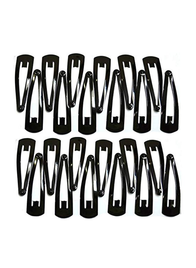 NIBEMINENT 24-Piece Tic Tac Hair Clip Black - Image 1