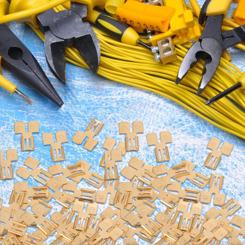 50pcs Quick Disconnect Double Male Spade Electrical Wire Terminals Kit for Automotive Wiring and Electrical Repairs - Image 5