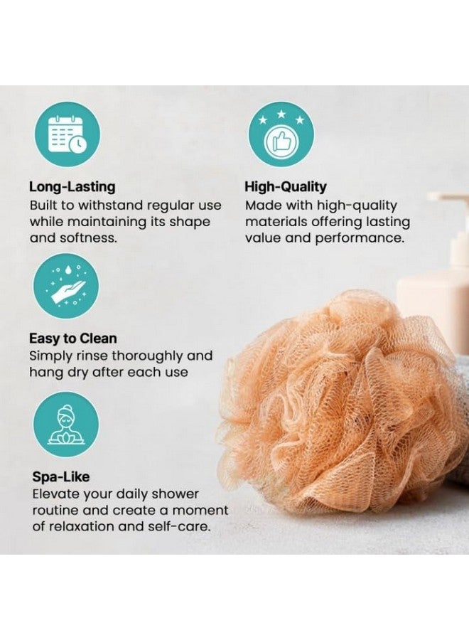 LUCKYMORDEN Body loofah for bathing for Women Men Kids (PACK OF 4) | Extra Soft bath sponge for bathing & loofah for Women Men | Body wash bath scrubber for bathing | Exfoliating bathing scrub Lofas for bath Men & Women 60G - Image 3