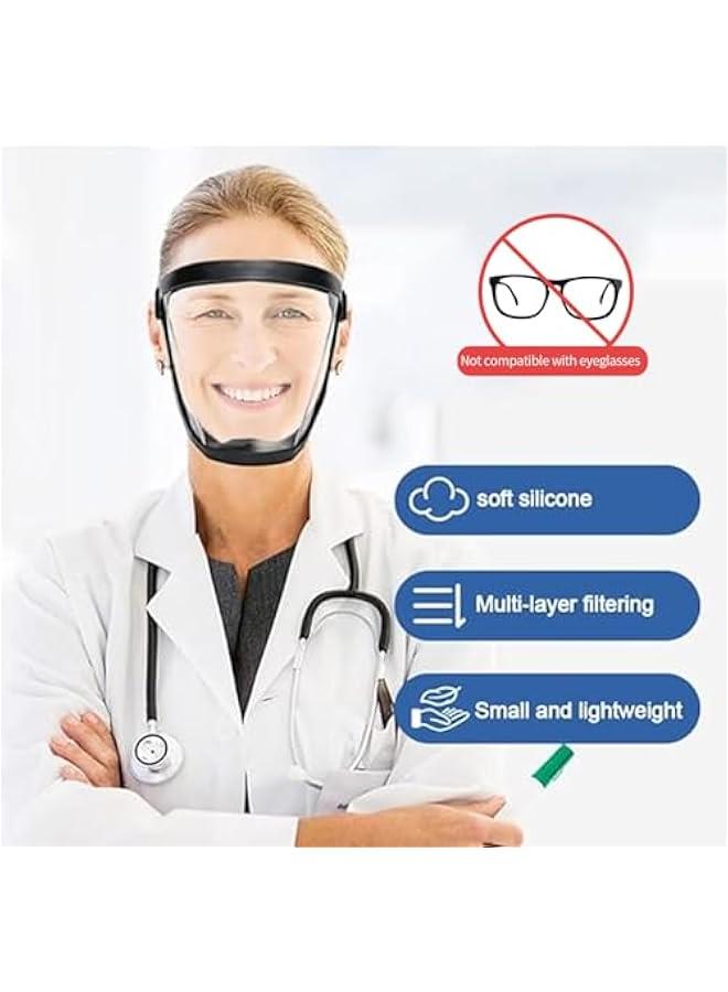 عربست اسكافز قناع وجه كامل للحماية من الضباب، قناع وجه كامل للحماية من الضباب، مناسب للطحن والقص، قناع وجه بلاستيكي  - Image 4