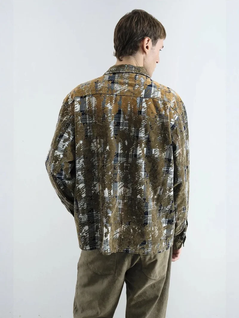 Giesto Multicolor GIESTO Men's Relaxed Fit Plaid Cotton Shirt for Men | Best Price UAE