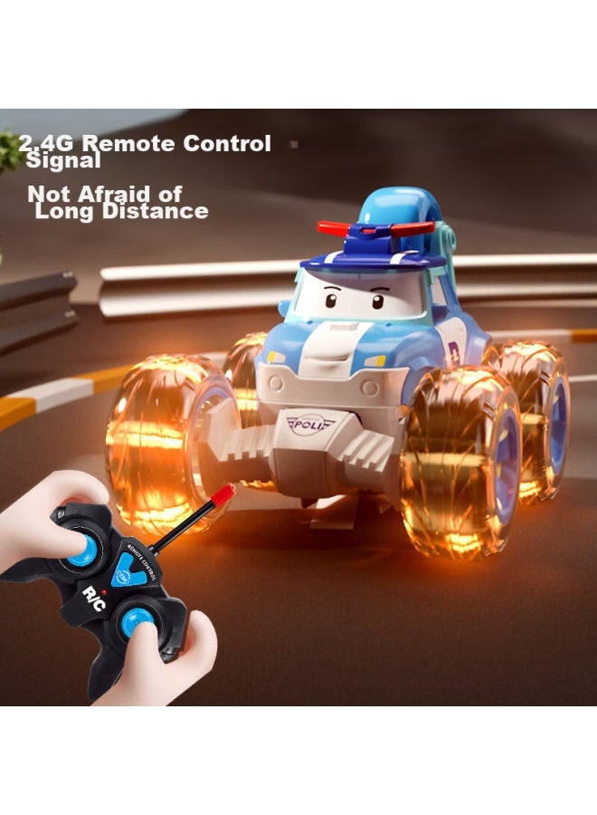 Aozhi Jia Remote Control Car Children's Toy For Boys 8-12 Years Old With Sound, Light, Transforming Flip-up Stunt Off-road Vehicle Birthday Gift - Image 4
