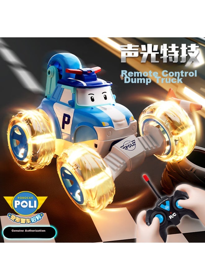 Aozhi Jia Remote Control Car Children's Toy For Boys 8-12 Years Old With Sound, Light, Transforming Flip-up Stunt Off-road Vehicle Birthday Gift - Image 1