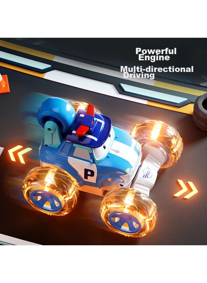 Aozhi Jia Remote Control Car Children's Toy For Boys 8-12 Years Old With Sound, Light, Transforming Flip-up Stunt Off-road Vehicle Birthday Gift - Image 3
