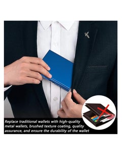 T NEWFUN Credit Card Holder Slim Metal Card Wallet Business Card holders Small Card Case for Men Women  - Image 4
