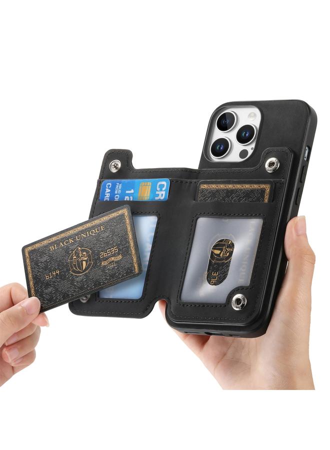 Zaboon Case For iPhone 13 Pro Max Retro MagSafe Zipper Wallet Card Bag Back Phone Case - Image 4