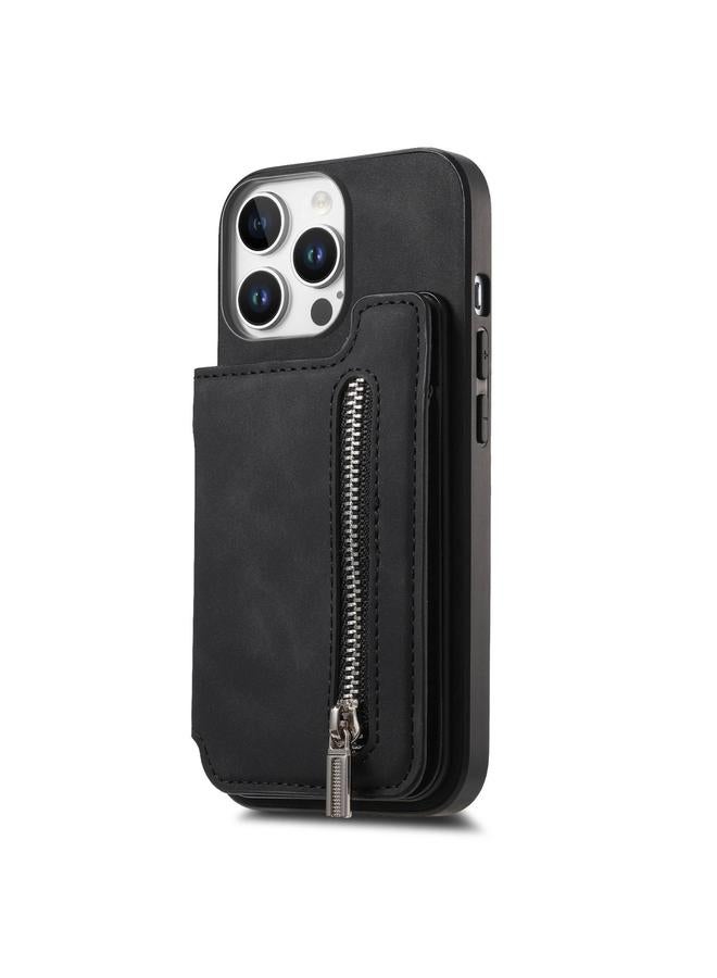 Zaboon Case For iPhone 13 Pro Max Retro MagSafe Zipper Wallet Card Bag Back Phone Case - Image 2