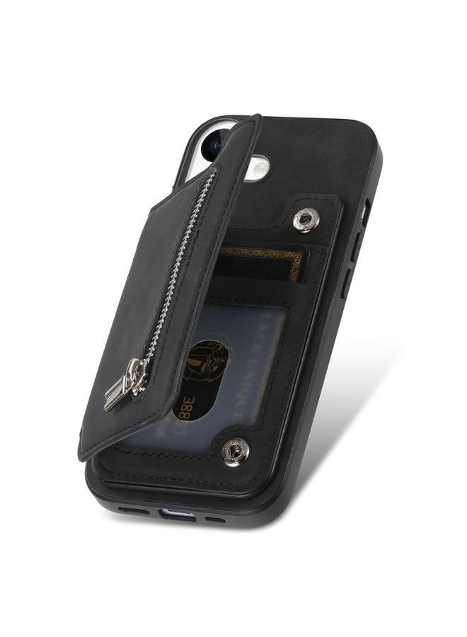 Zaboon Case For iPhone 13 Pro Max Retro MagSafe Zipper Wallet Card Bag Back Phone Case - Image 3