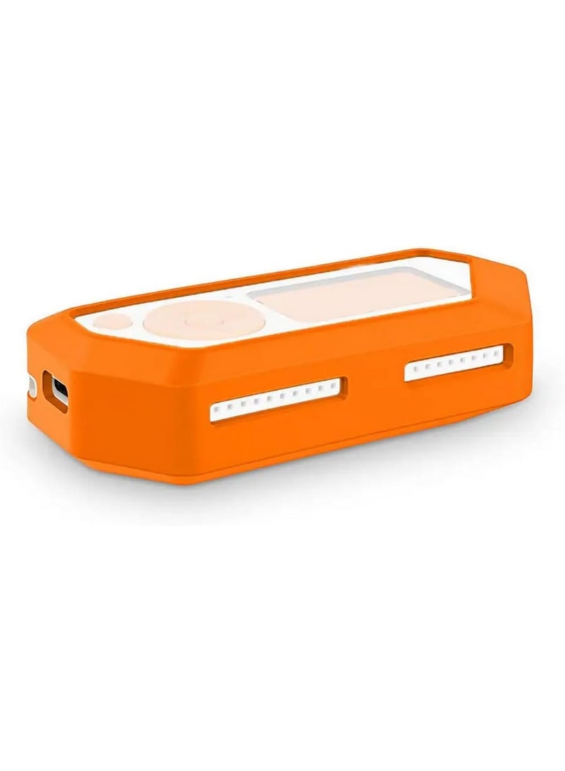 Silicone Case For Flipper Zero Game Console Protective Cover Anti-slip Case For Flipper Zero Body Shell Housing Game Accessories Outdoor Hard Handbag (Orange)  - Image 2