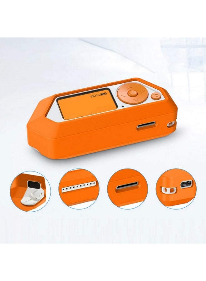 Silicone Case For Flipper Zero Game Console Protective Cover Anti-slip Case For Flipper Zero Body Shell Housing Game Accessories Outdoor Hard Handbag (Orange)  - Image 4