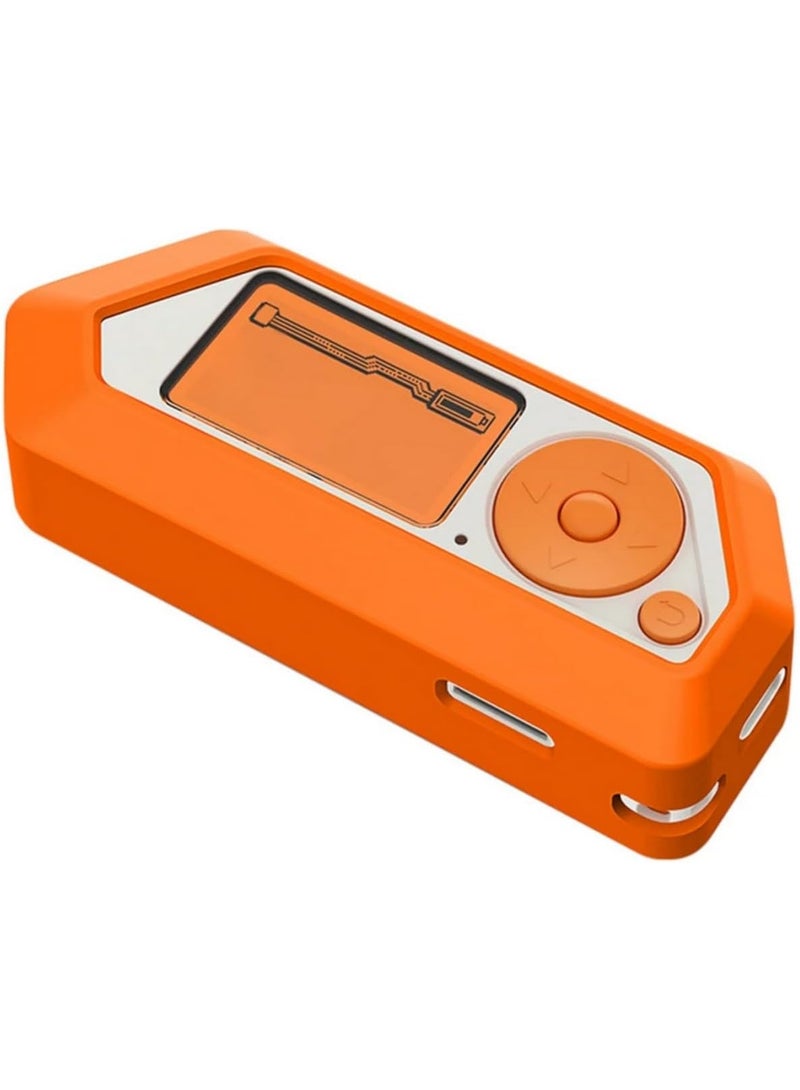 Silicone Case For Flipper Zero Game Console Protective Cover Anti-slip Case For Flipper Zero Body Shell Housing Game Accessories Outdoor Hard Handbag (Orange)  - Image 1