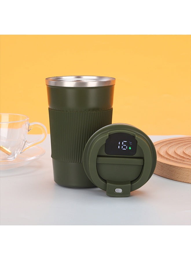 سيستار كوب القهوة السفر 510ML / 17oz مع عرض درجة الحرارة LED الفولاذ المقاوم للصدأ الفراغ الجليد والمشروبات الساخنة معزولة الكأس للمكتب المنزلي أعمال السيارة الخضراء - Image 2