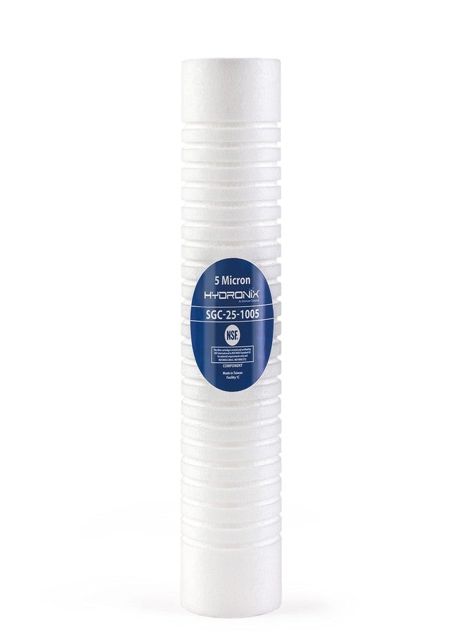 Hydronix SGC-25-1005 Sediment Grooved Water Filter Cartridge 2.5" x 10" 5 Micron - Replaces AP110 - Image 1
