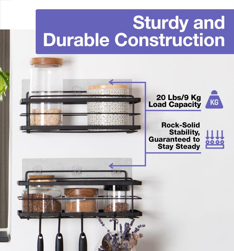 KINCMAX 2-Pack Strong Sticky Waterproof Heavy-Duty Wall Adhesives  Shower Caddy Adhesive Replacement Stickers  No-trace Wall Adhesives Hook Strip for Shower Caddy  Kitchen Racks  Bathroom Shelf - Image 4